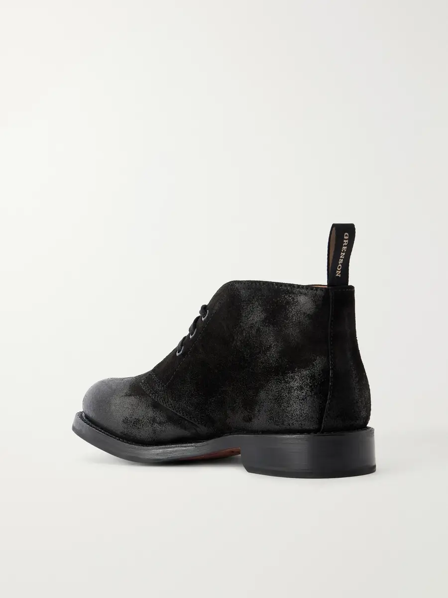 Grenson Rory Burnished-Suede Lace-Up Boots - Men | Thumbnail 4