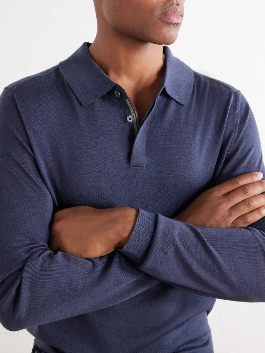 Paul Smith Merino Wool Polo Shirt - Men | Thumbnail 5 Paul Smith Merino Wool Polo Shirt - Men | Thumbnail 5