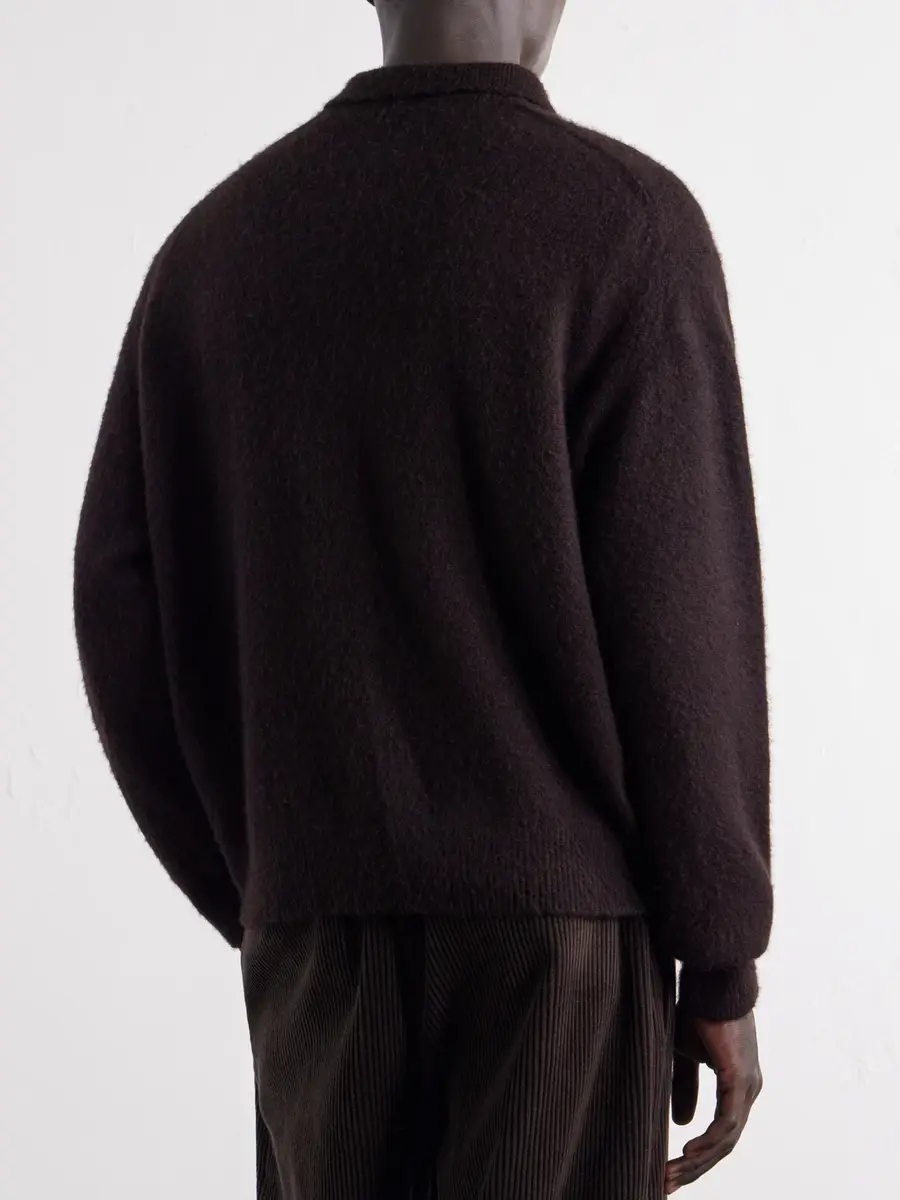 A.PRESSE Brushed Cashmere Polo Sweater - Men | Thumbnail 4 A.PRESSE Brushed Cashmere Polo Sweater - Men | Thumbnail 4