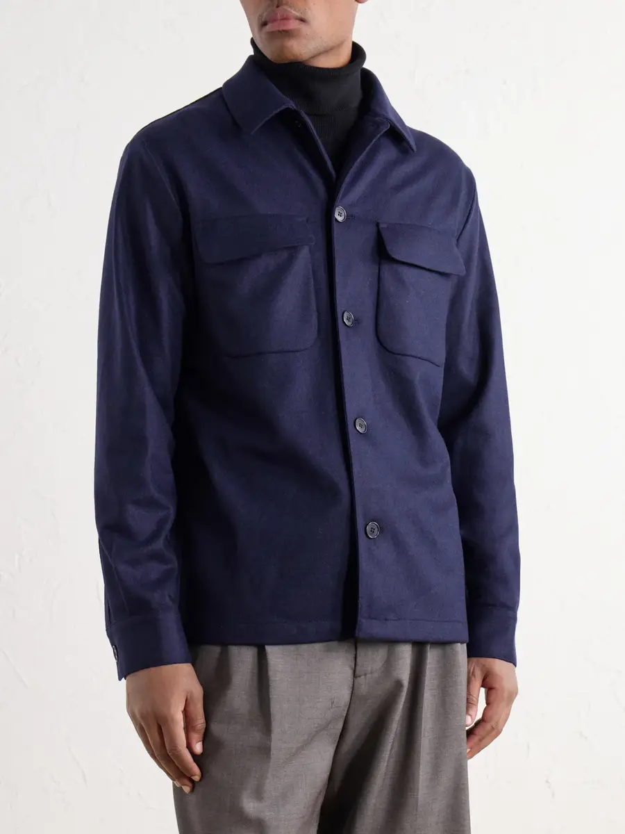 Slowear Incotex Cashmere-Felt Overshirt - Men | Thumbnail 3 Slowear Incotex Cashmere-Felt Overshirt - Men | Thumbnail 3