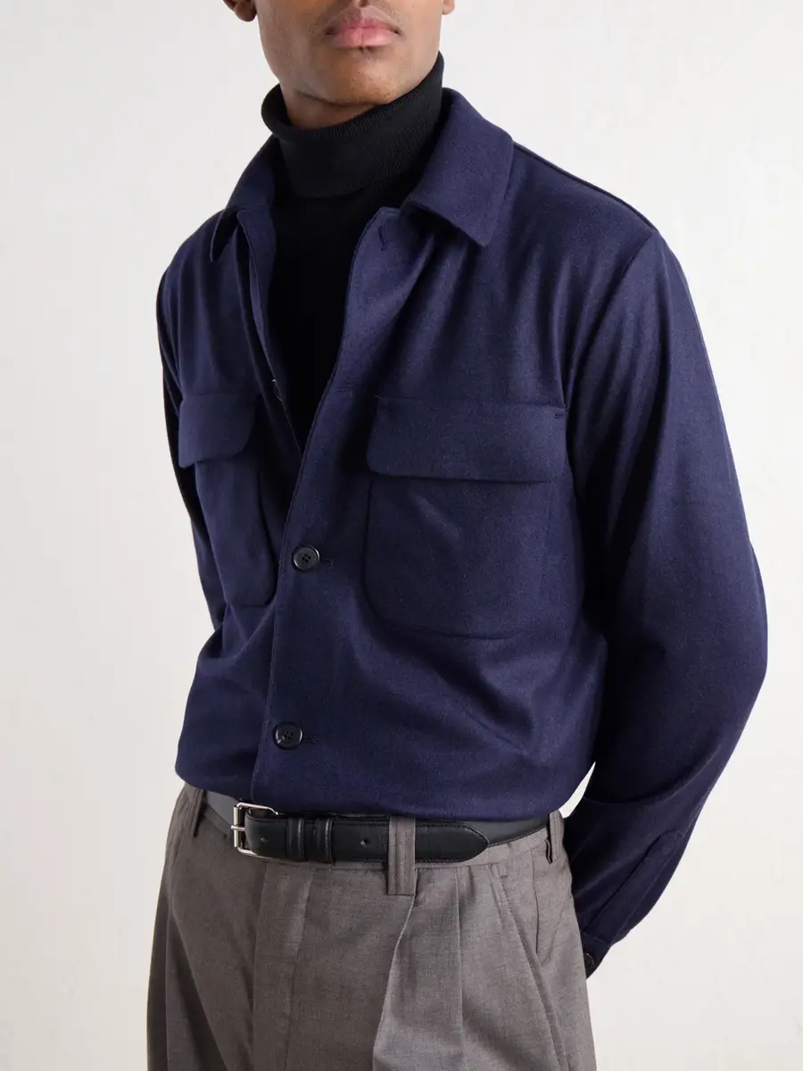 Slowear Incotex Cashmere-Felt Overshirt - Men | Thumbnail 5 Slowear Incotex Cashmere-Felt Overshirt - Men | Thumbnail 5