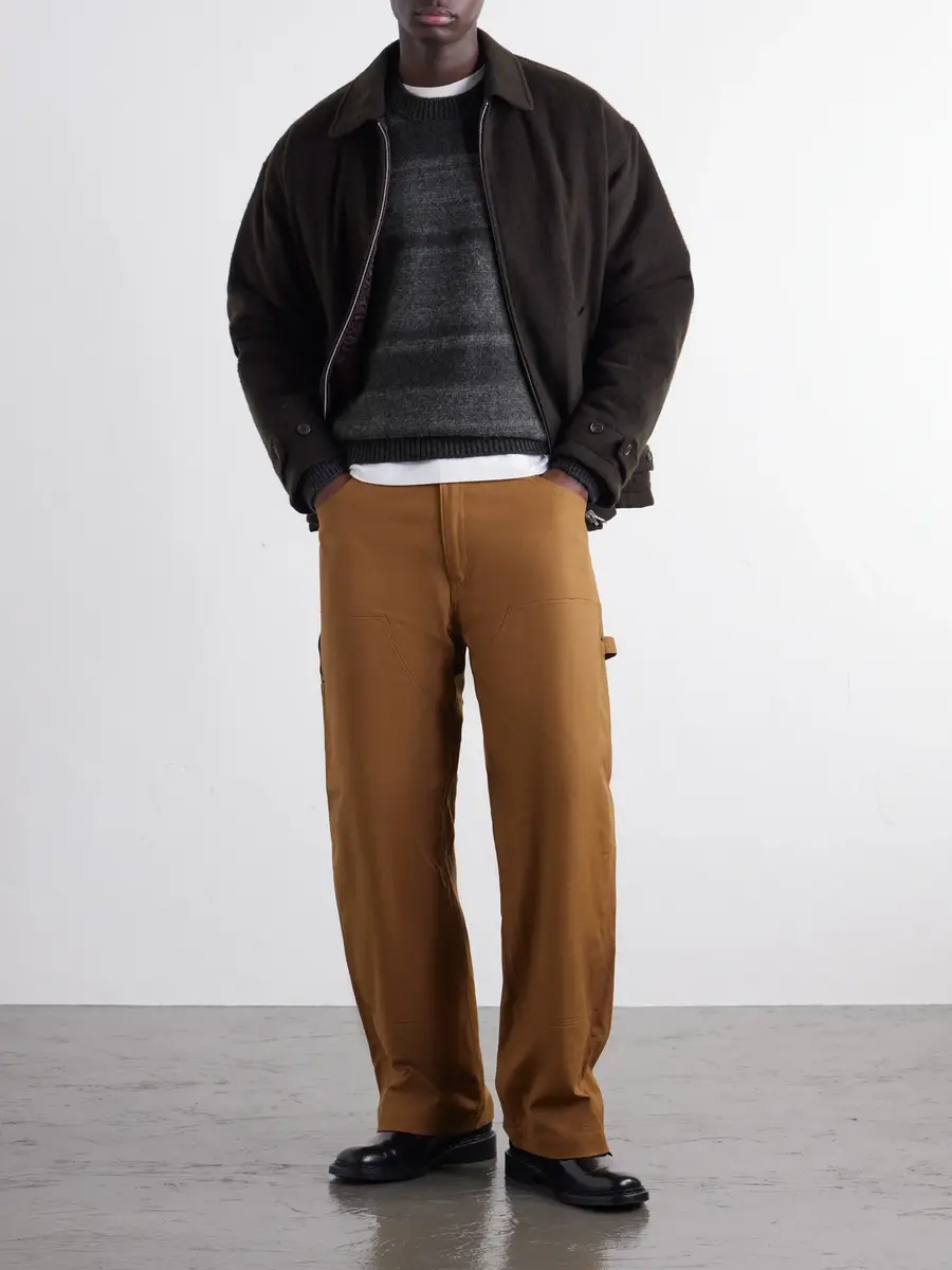 COMME des GARCONS HOMME Striped Brushed Wool-Blend Sweater - Men | Thumbnail 2 COMME des GARCONS HOMME Striped Brushed Wool-Blend Sweater - Men | Thumbnail 2