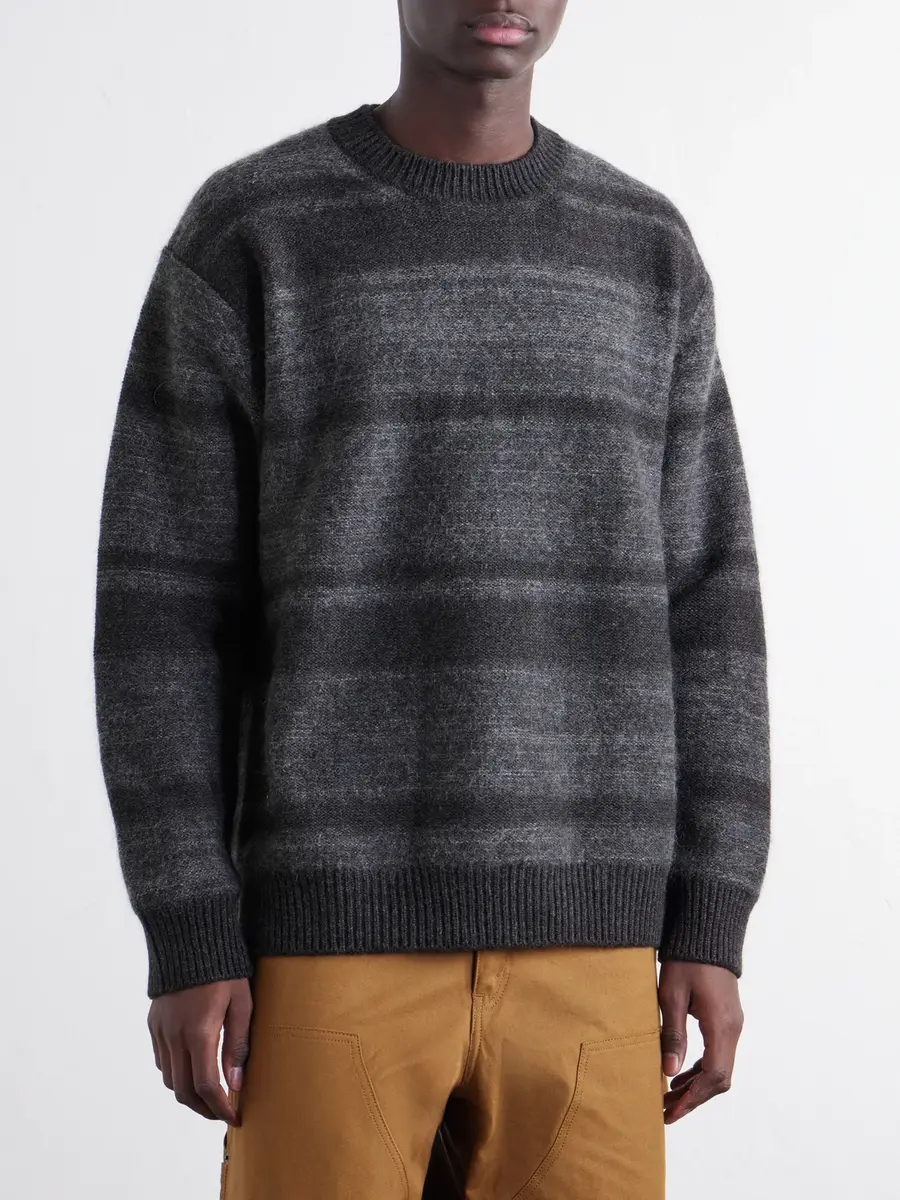 COMME des GARCONS HOMME Striped Brushed Wool-Blend Sweater - Men | Thumbnail 3 COMME des GARCONS HOMME Striped Brushed Wool-Blend Sweater - Men | Thumbnail 3