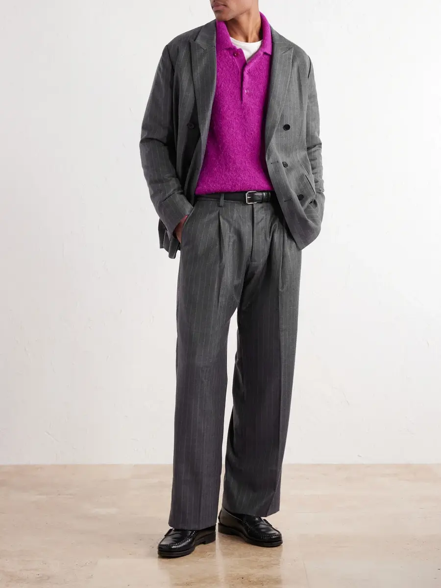 NN07 Kay 10052 Straight-Leg Pinstriped Wool-Blend Twill Trousers - Men | Thumbnail 2 NN07 Kay 10052 Straight-Leg Pinstriped Wool-Blend Twill Trousers - Men | Thumbnail 2