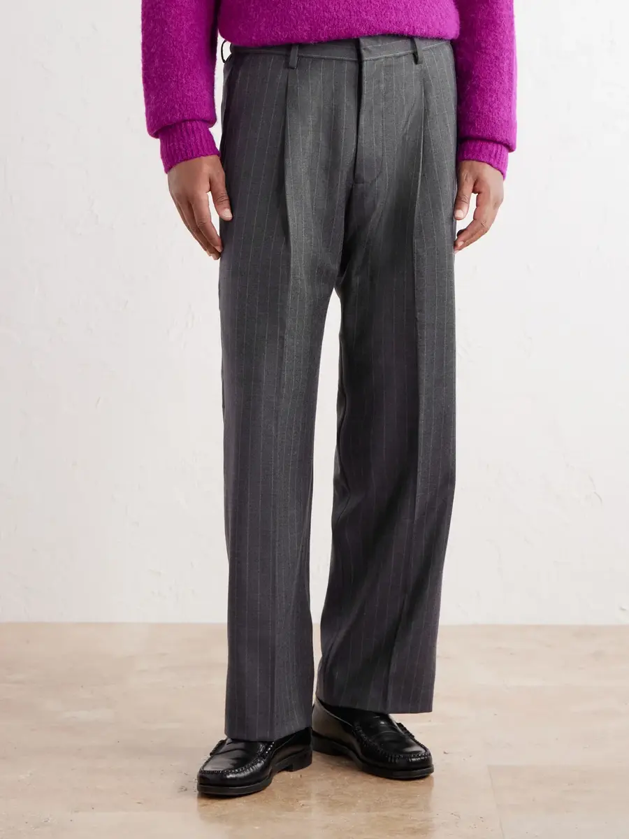 NN07 Kay 10052 Straight-Leg Pinstriped Wool-Blend Twill Trousers - Men | Thumbnail 3 NN07 Kay 10052 Straight-Leg Pinstriped Wool-Blend Twill Trousers - Men | Thumbnail 3