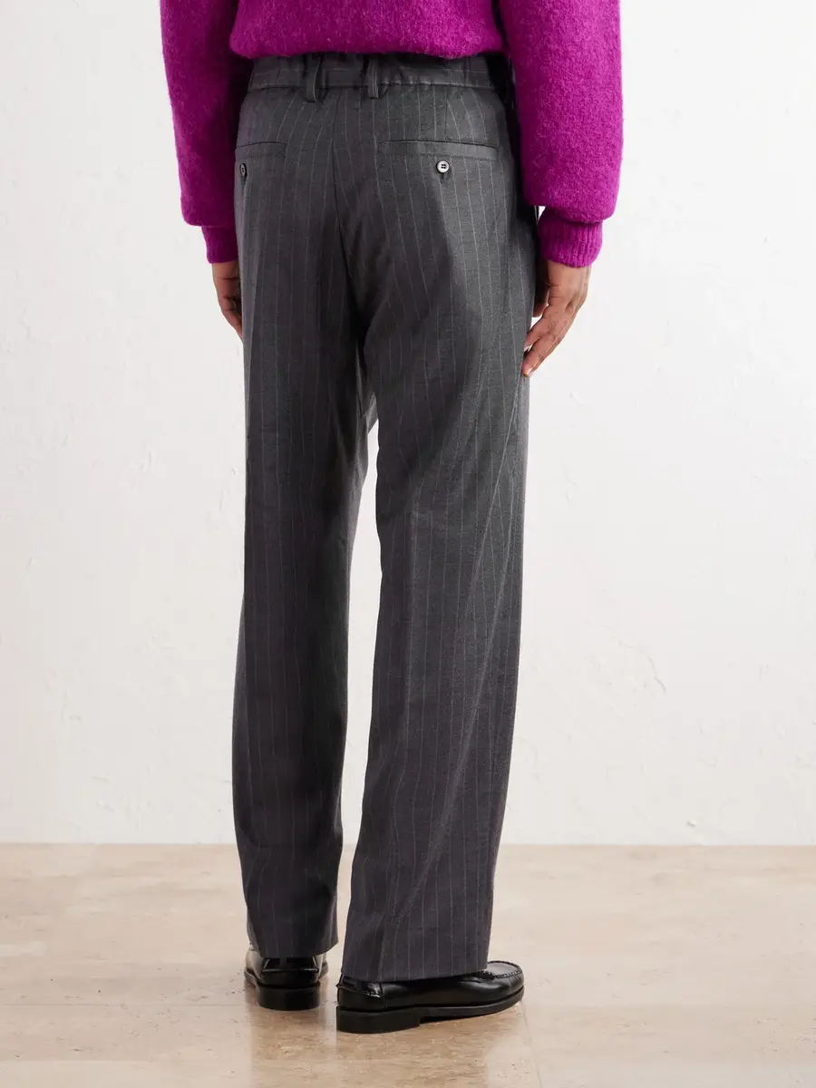 NN07 Kay 10052 Straight-Leg Pinstriped Wool-Blend Twill Trousers - Men | Thumbnail 4 NN07 Kay 10052 Straight-Leg Pinstriped Wool-Blend Twill Trousers - Men | Thumbnail 4