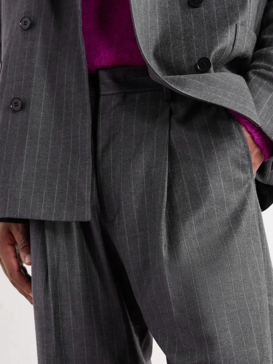 NN07 Kay 10052 Straight-Leg Pinstriped Wool-Blend Twill Trousers - Men | Thumbnail 5 NN07 Kay 10052 Straight-Leg Pinstriped Wool-Blend Twill Trousers - Men | Thumbnail 5