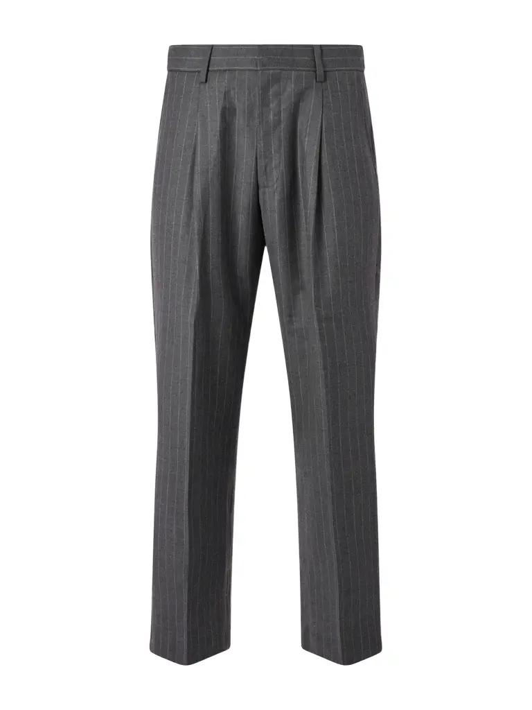 NN07 Kay 10052 Straight-Leg Pinstriped Wool-Blend Twill Trousers - Men