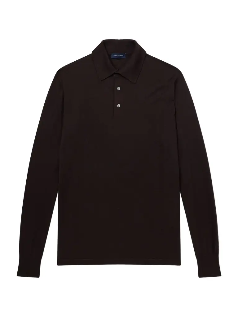 Thom Sweeney Cashmere and Silk-Blend Jersey Polo Sweater - Men