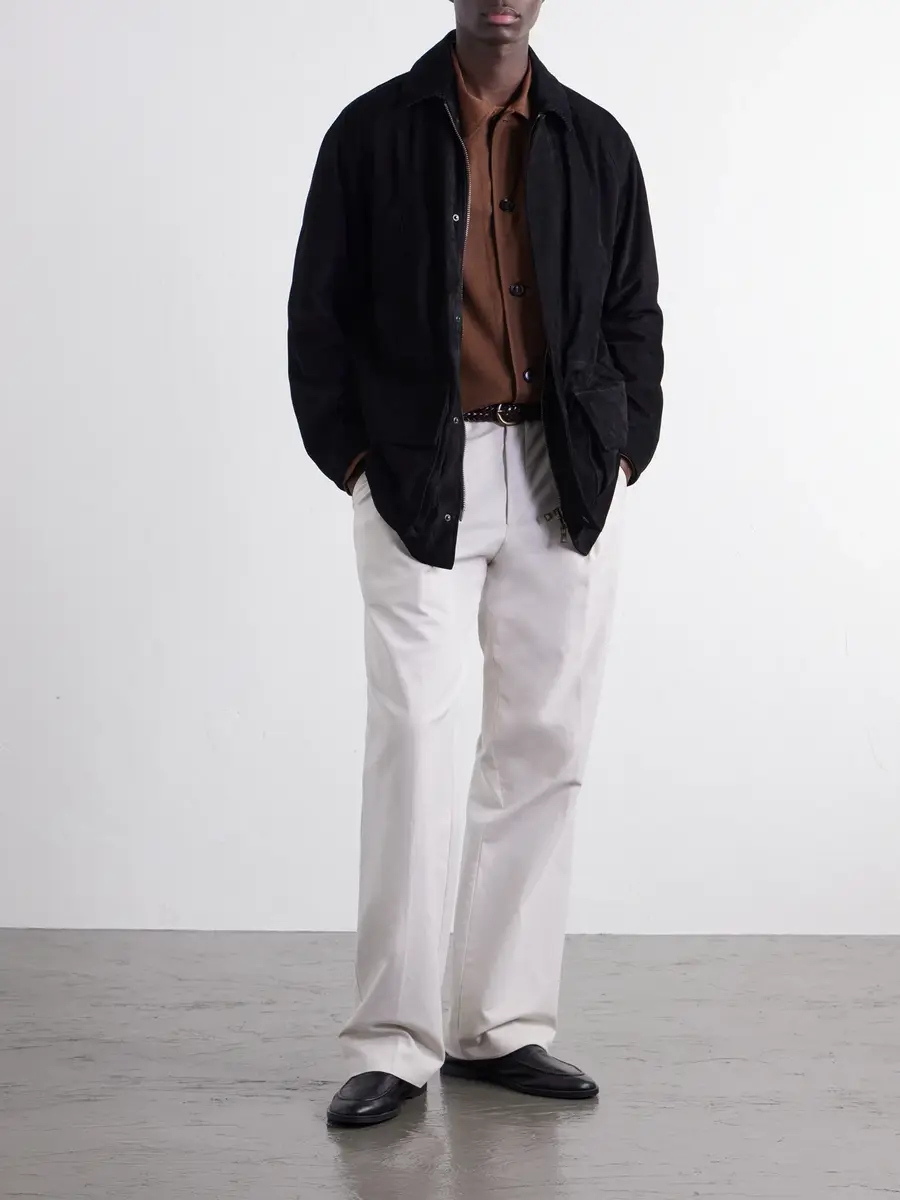 J. Mueser Panelled Corduroy-Trimmed Suede Jacket - Men | Thumbnail 2