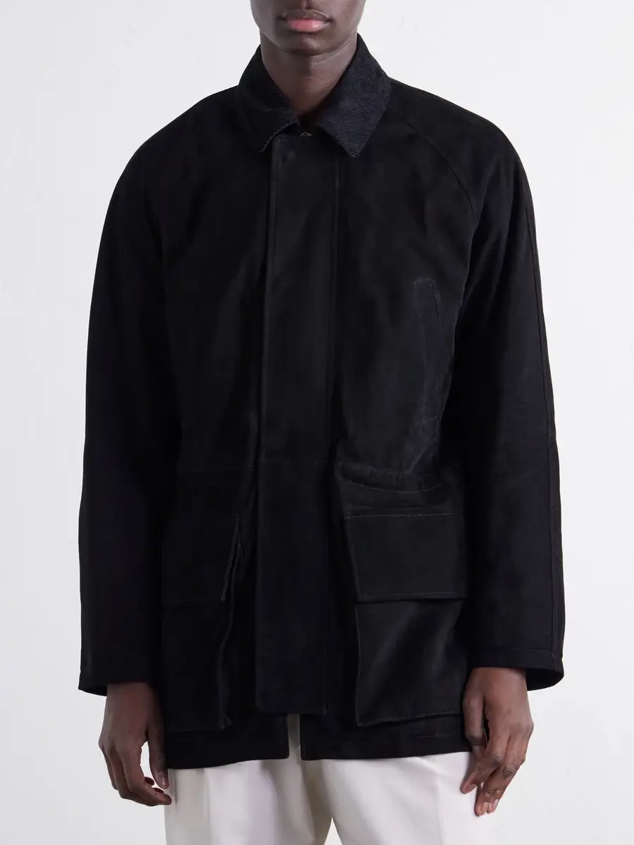 J. Mueser Panelled Corduroy-Trimmed Suede Jacket - Men | Thumbnail 3