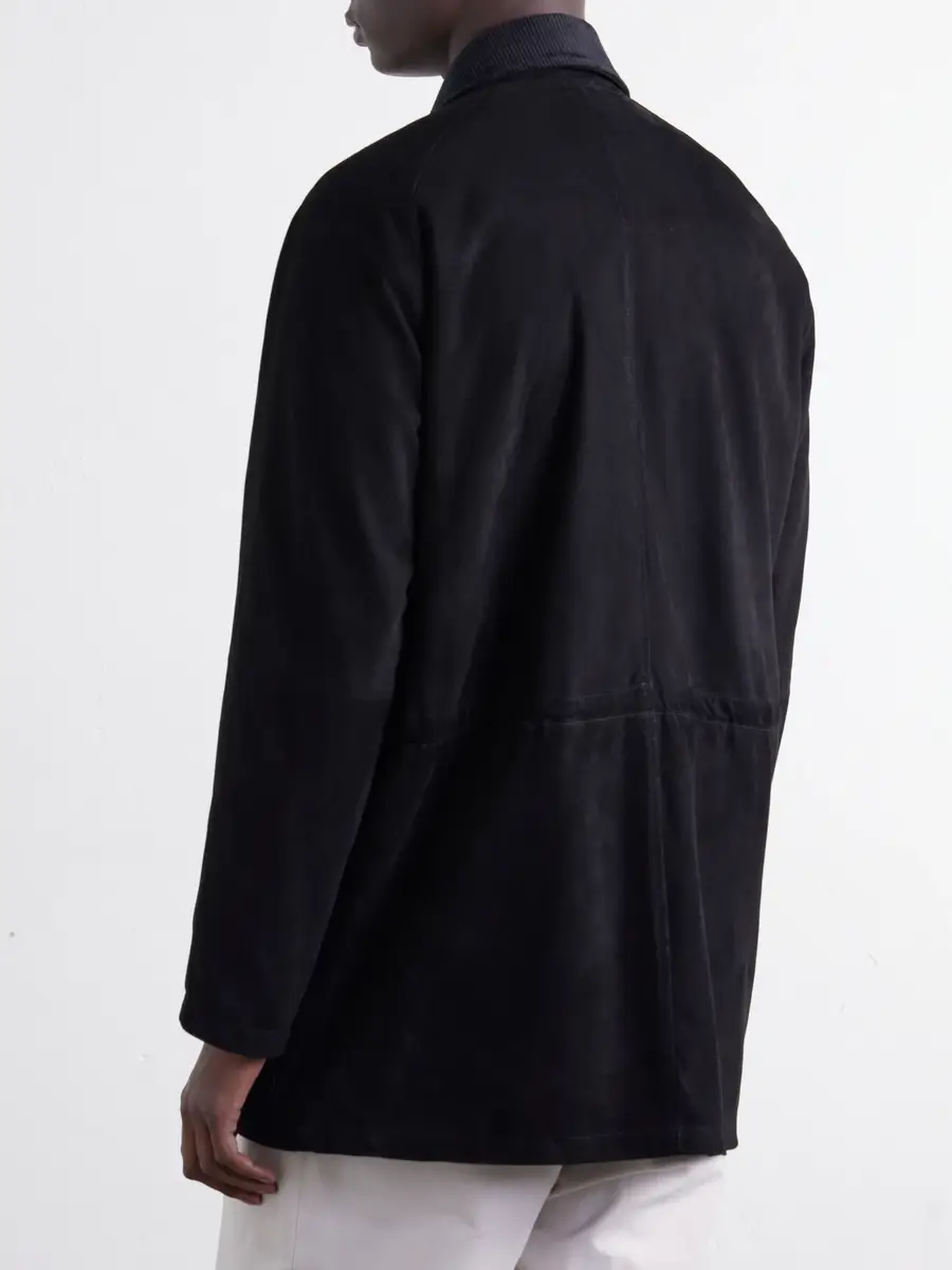 J. Mueser Panelled Corduroy-Trimmed Suede Jacket - Men | Thumbnail 4