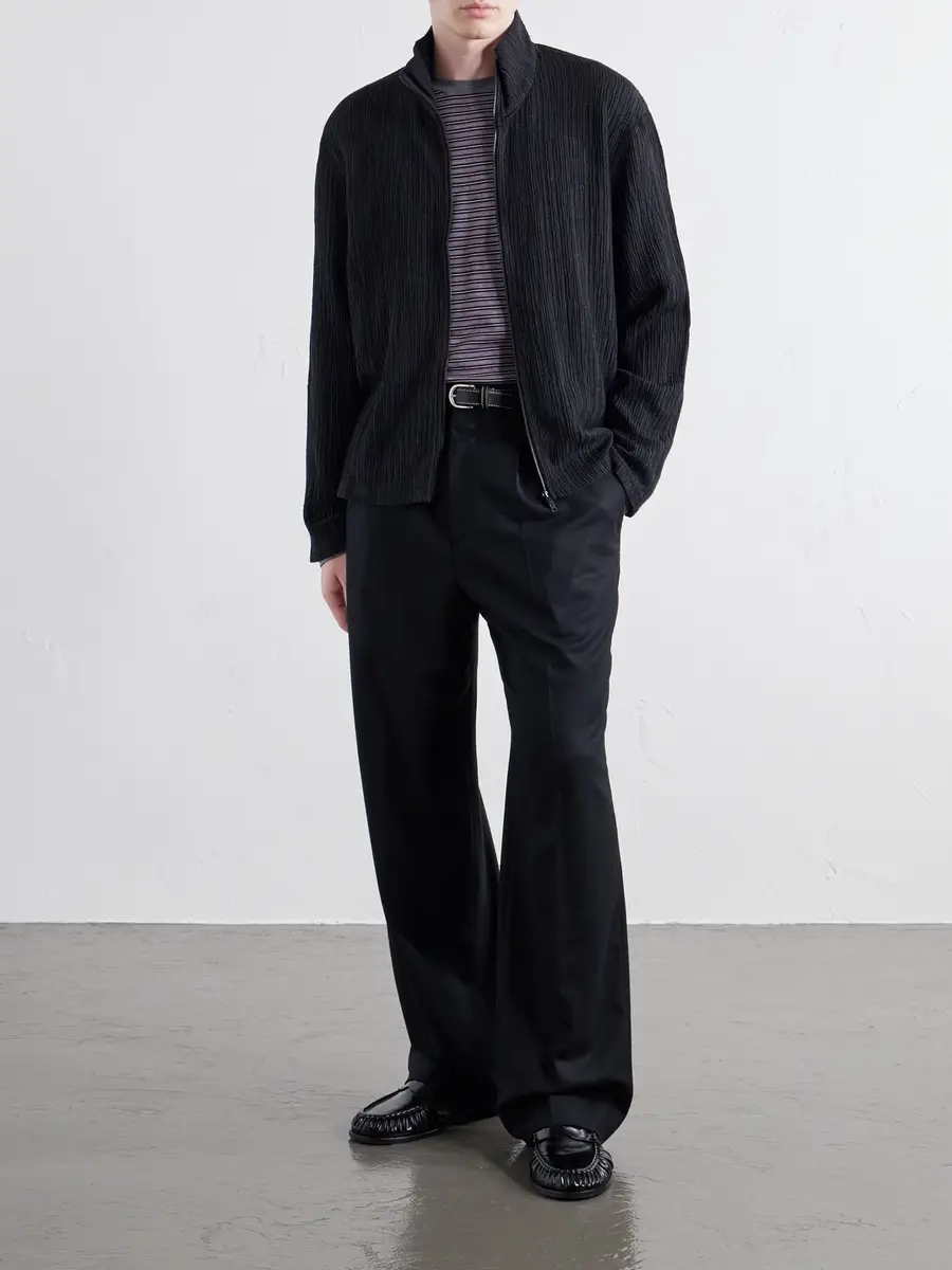 Our Legacy Shrunken Plissé-Jersey Zip-Up Cardigan - Men | Thumbnail 2