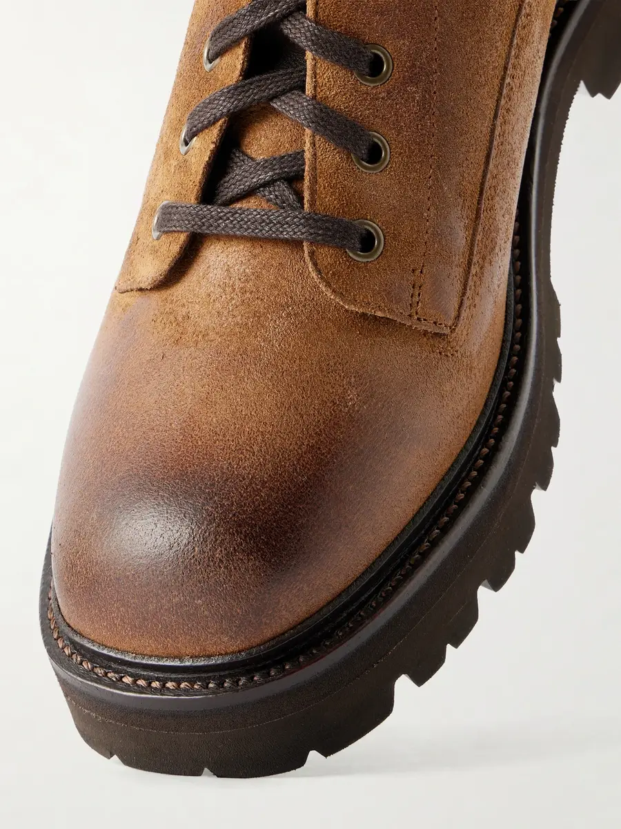 Grenson Callum Burnished-Suede Lace-Up Boots - Men | Thumbnail 5