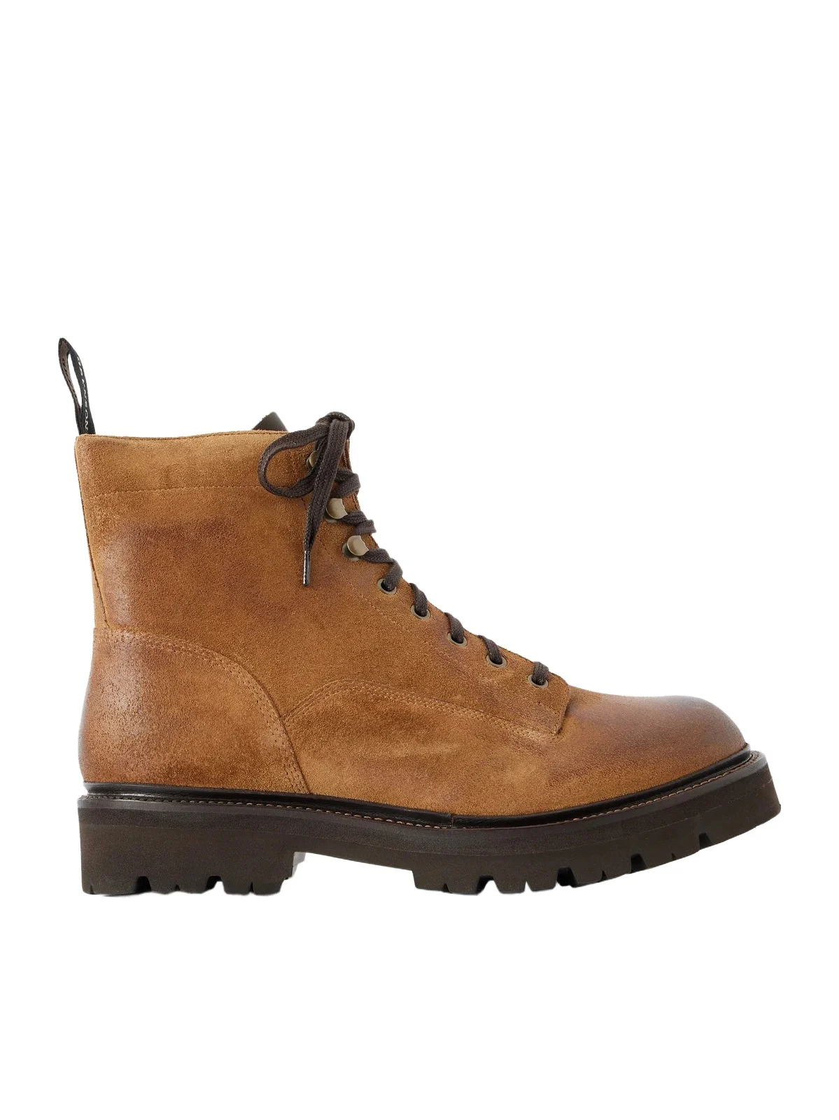 Grenson Callum Burnished-Suede Lace-Up Boots - Men