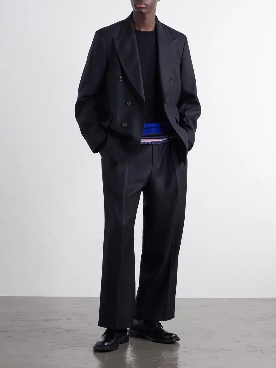 Comme des Garçons SHIRT Striped Wool-Blend Gauze Sweater - Men | Thumbnail 2