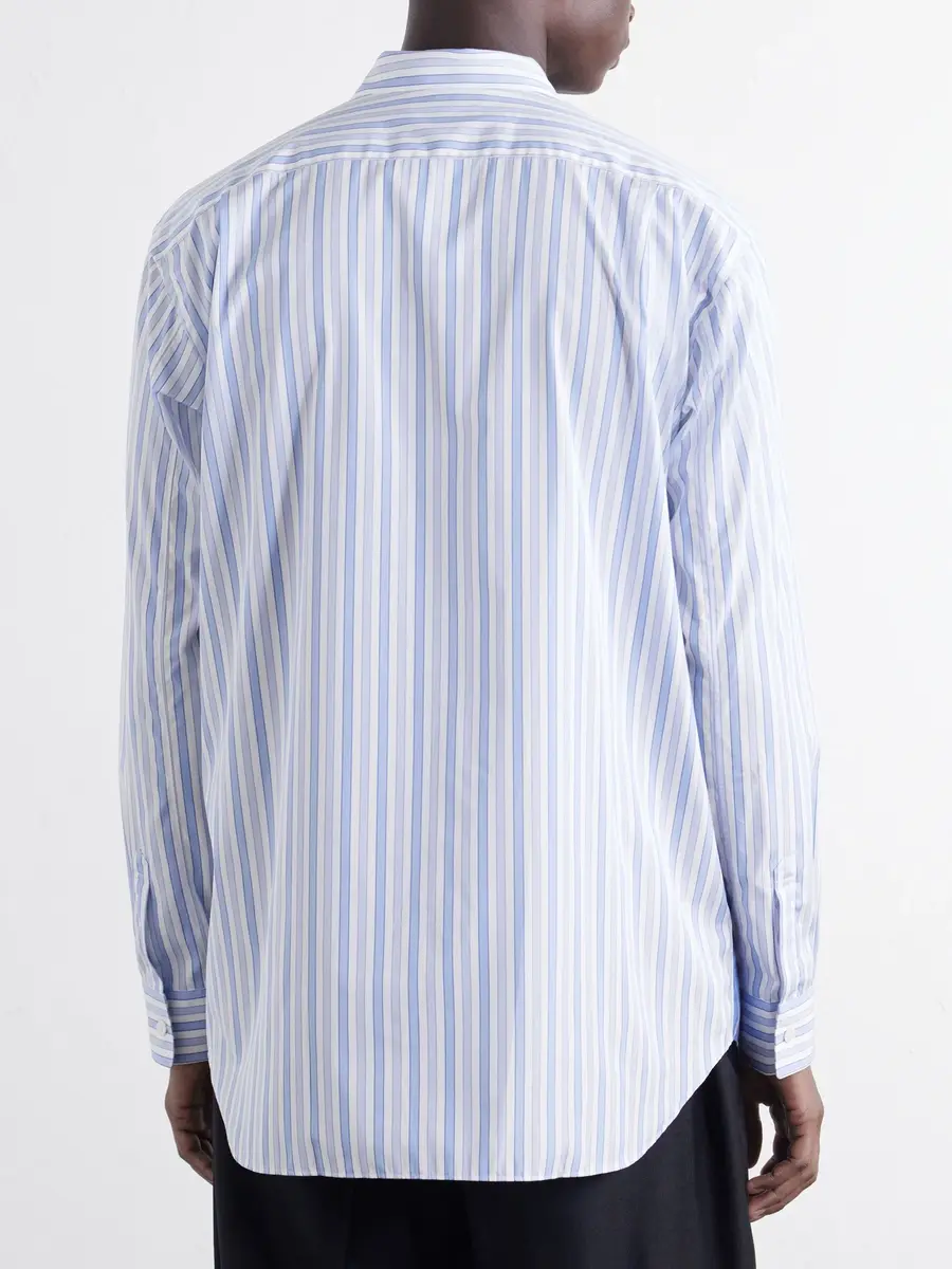 Comme des Garçons SHIRT Patchwork Two-Tone Striped Cotton-Poplin Shirt - Men | Thumbnail 4 Comme des Garçons SHIRT Patchwork Two-Tone Striped Cotton-Poplin Shirt - Men | Thumbnail 4