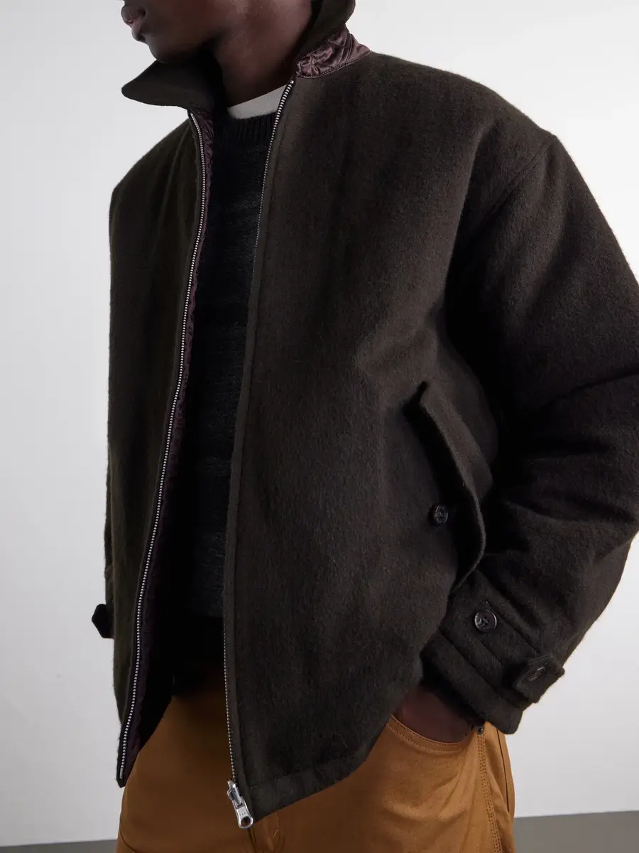COMME des GARCONS HOMME Reversible Padded Brushed Wool and Quilted Shell Blouson Jacket - Men | Thumbnail 5 COMME des GARCONS HOMME Reversible Padded Brushed Wool and Quilted Shell Blouson Jacket - Men | Thumbnail 5