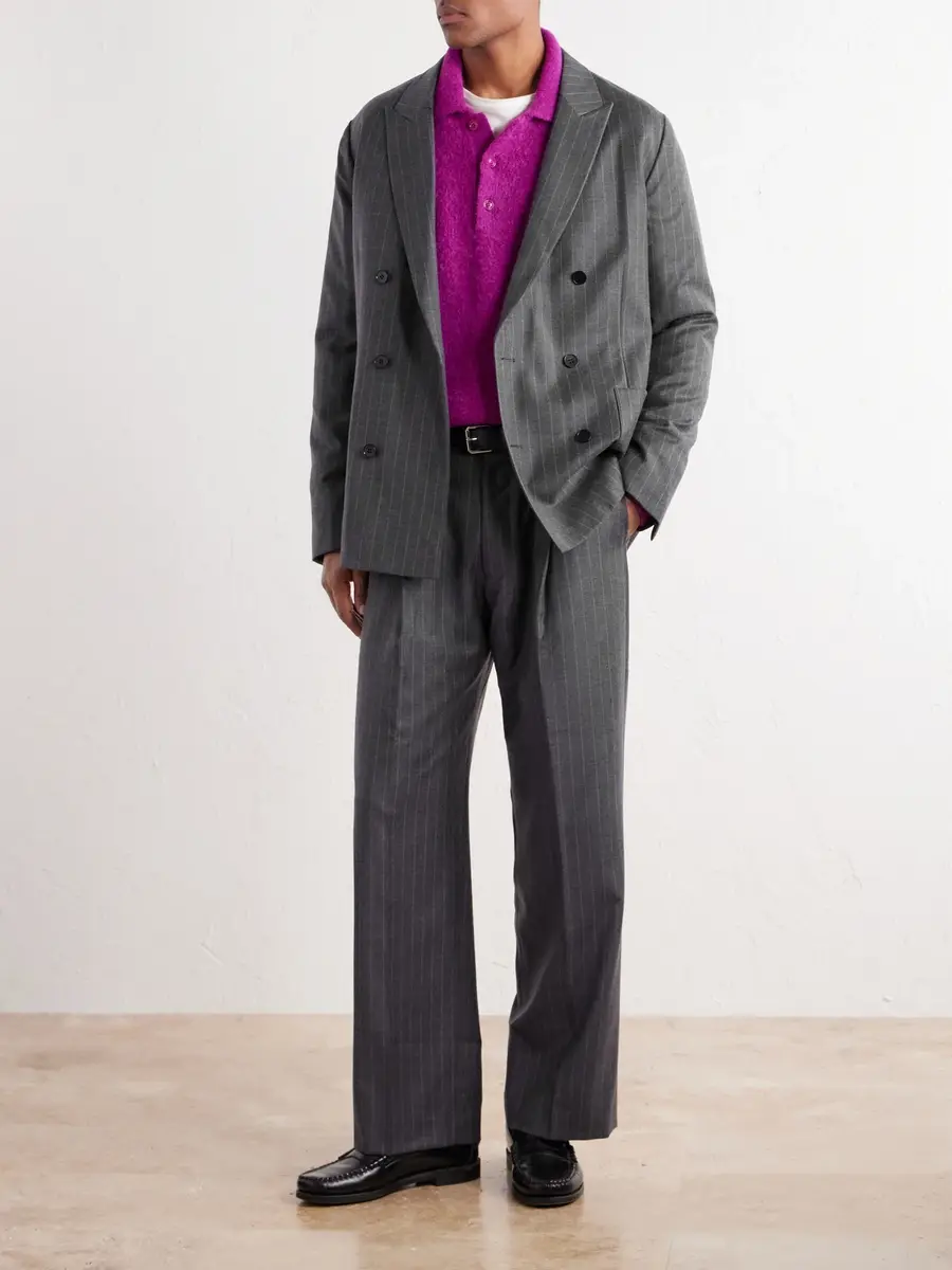 NN07 Jordin 10052 Pinstripe Double-Breasted Suit Jacket - Men | Thumbnail 2