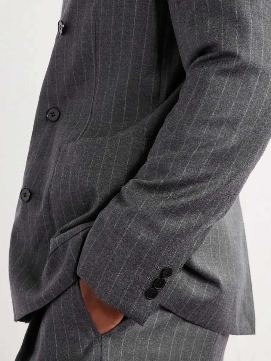 NN07 Jordin 10052 Pinstripe Double-Breasted Suit Jacket - Men | Thumbnail 5