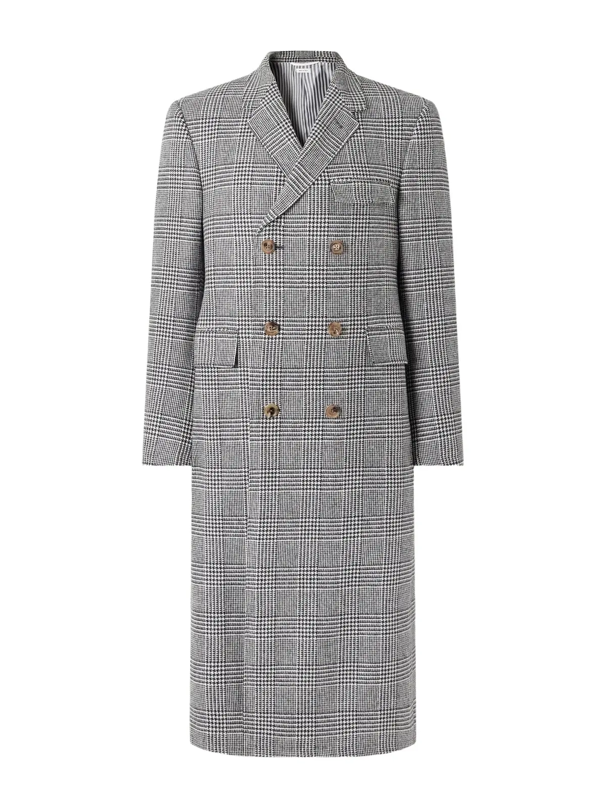 Thom Browne Prince of Wales Checked Wool-Woven Coat - Men
