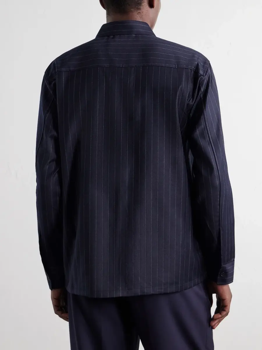 NN07 Freddy 10052 Pinstriped Wool-Blend Flannel Shirt - Men | Thumbnail 4 NN07 Freddy 10052 Pinstriped Wool-Blend Flannel Shirt - Men | Thumbnail 4