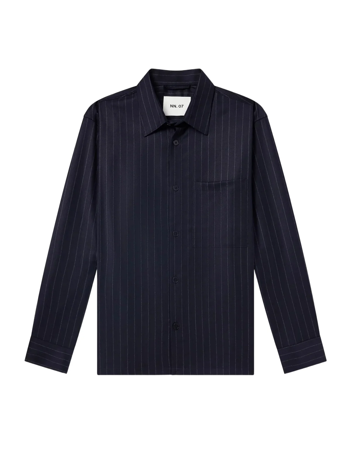 NN07 Freddy 10052 Pinstriped Wool-Blend Flannel Shirt - Men