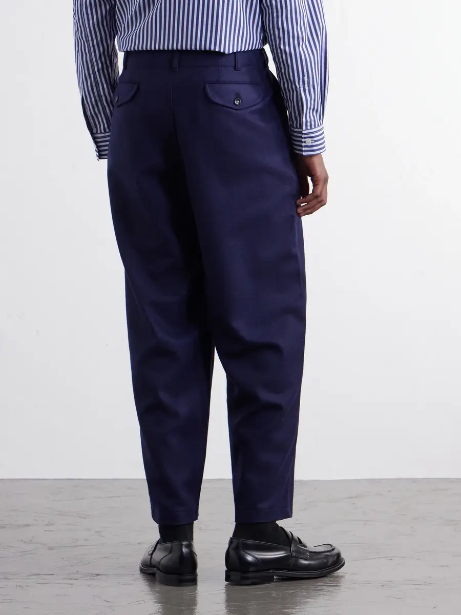 Comme des Garçons SHIRT Wide-Leg Pleated Wool-Blend Flannel Trousers - Men | Thumbnail 4 Comme des Garçons SHIRT Wide-Leg Pleated Wool-Blend Flannel Trousers - Men | Thumbnail 4