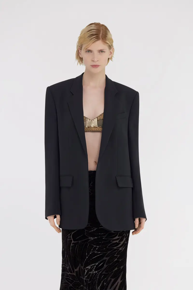 Roberto Cavalli Black Single-Breasted Jacket | Thumbnail 2 Roberto Cavalli Black Single-Breasted Jacket | Thumbnail 2