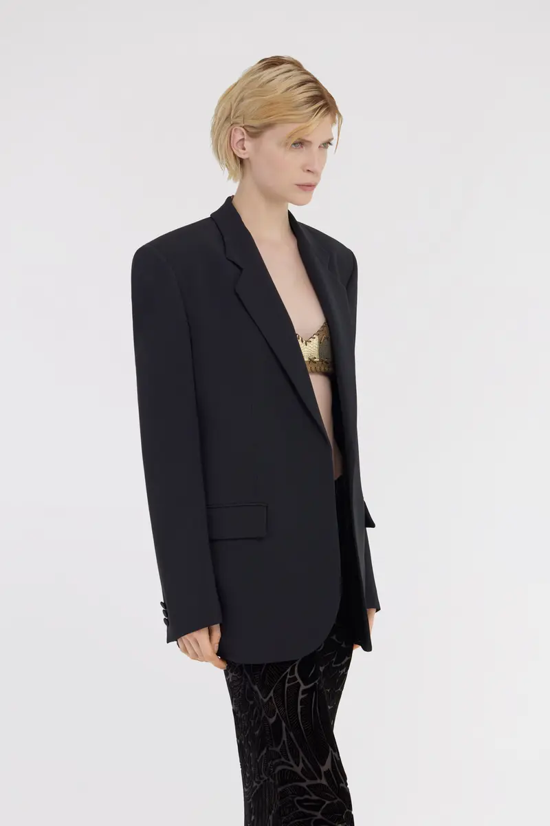 Roberto Cavalli Black Single-Breasted Jacket | Thumbnail 4 Roberto Cavalli Black Single-Breasted Jacket | Thumbnail 4