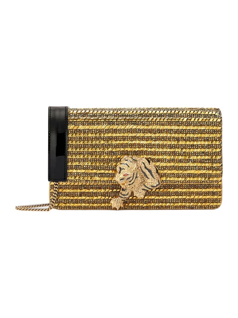 Roberto Cavalli Roar Clutch With Crystals