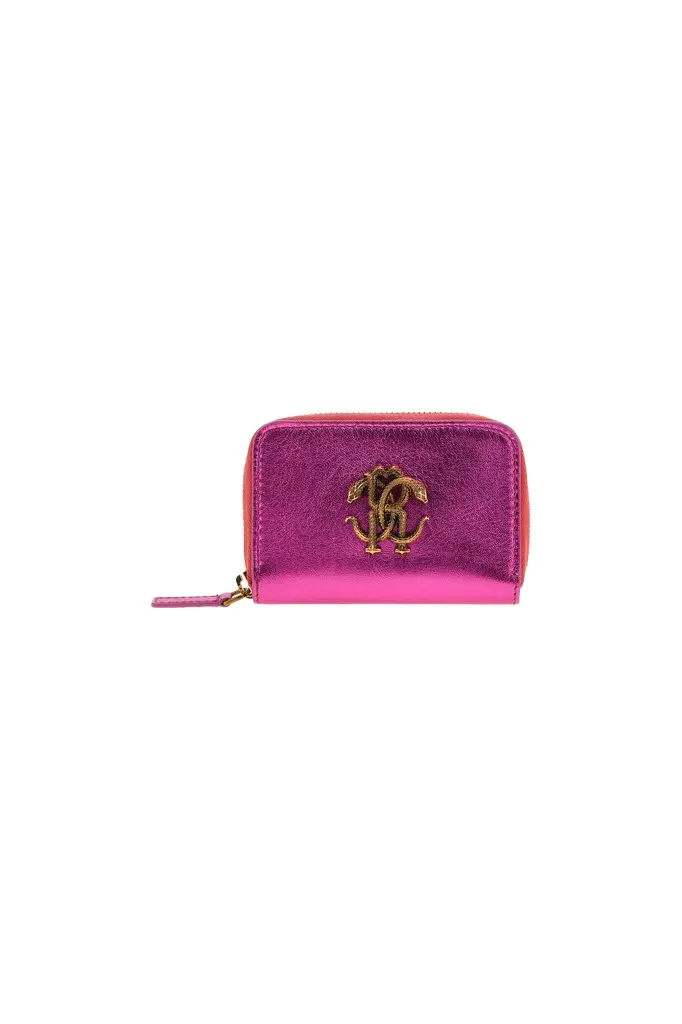 Roberto Cavalli Small wallet with Monogram RC and zip