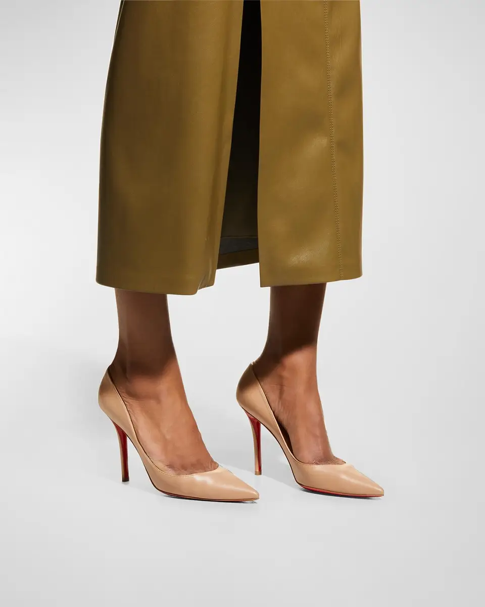 Christian Louboutin 100mm Apostrophy Leather Pointed Pumps | Thumbnail 2 Christian Louboutin 100mm Apostrophy Leather Pointed Pumps | Thumbnail 2