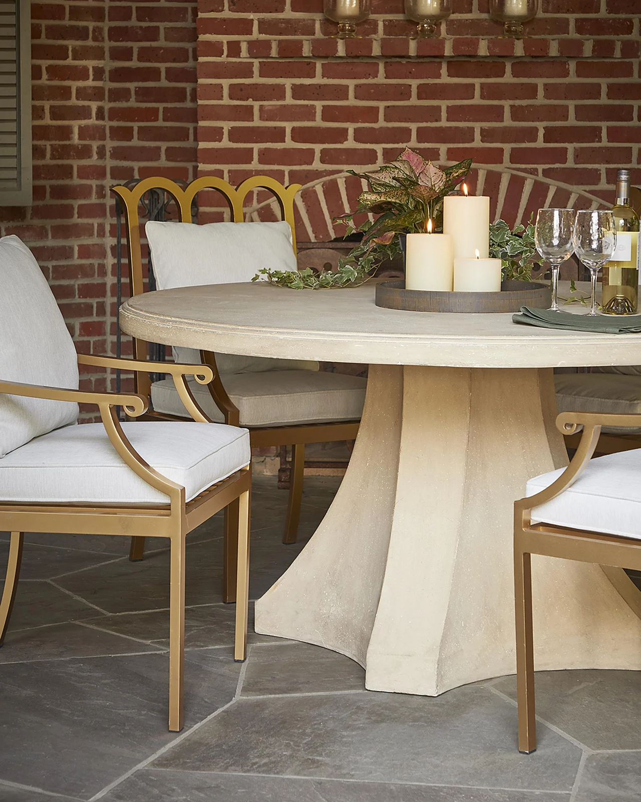 Neiman Marcus Round Outdoor Dining Table