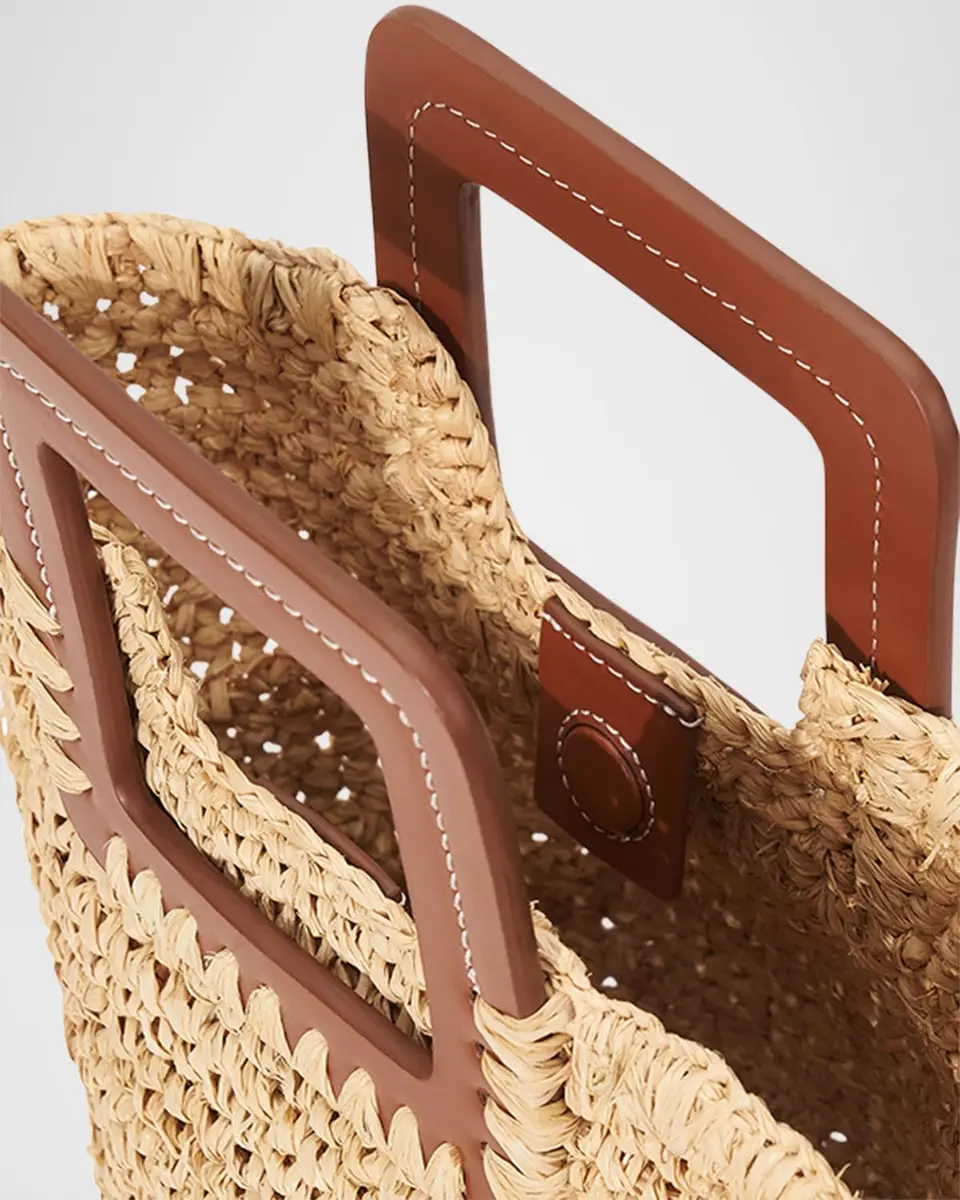 Staud Shirley Mini Raffia Bucket Bag | Thumbnail 3 Staud Shirley Mini Raffia Bucket Bag | Thumbnail 3