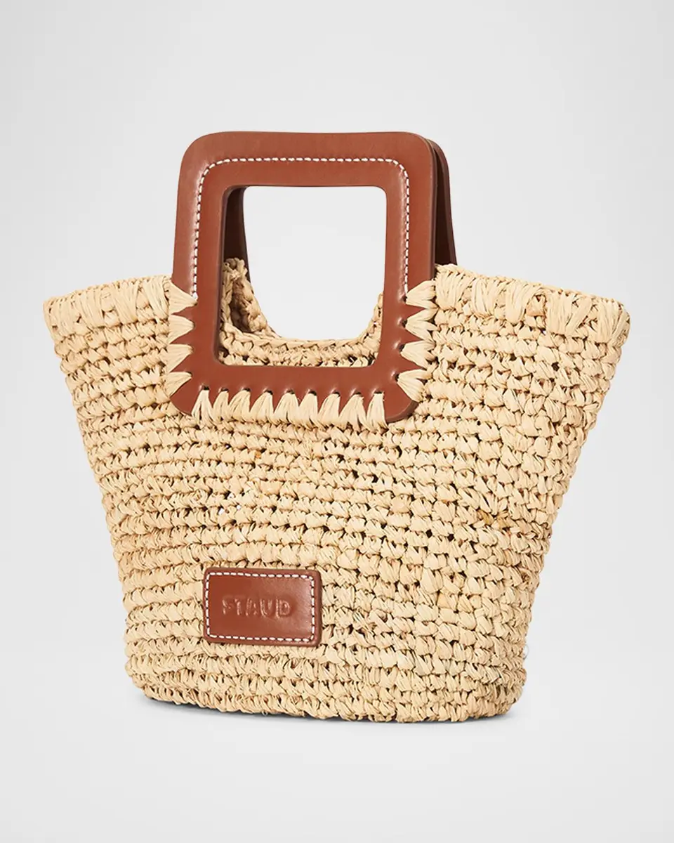 Staud Shirley Mini Raffia Bucket Bag | Thumbnail 5 Staud Shirley Mini Raffia Bucket Bag | Thumbnail 5