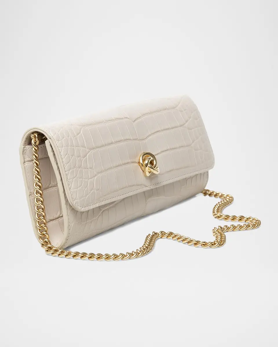 MICHELLE WILHITE Mini Robbie Alligator Leather Flap Clutch Bag | Thumbnail 3 MICHELLE WILHITE Mini Robbie Alligator Leather Flap Clutch Bag | Thumbnail 3