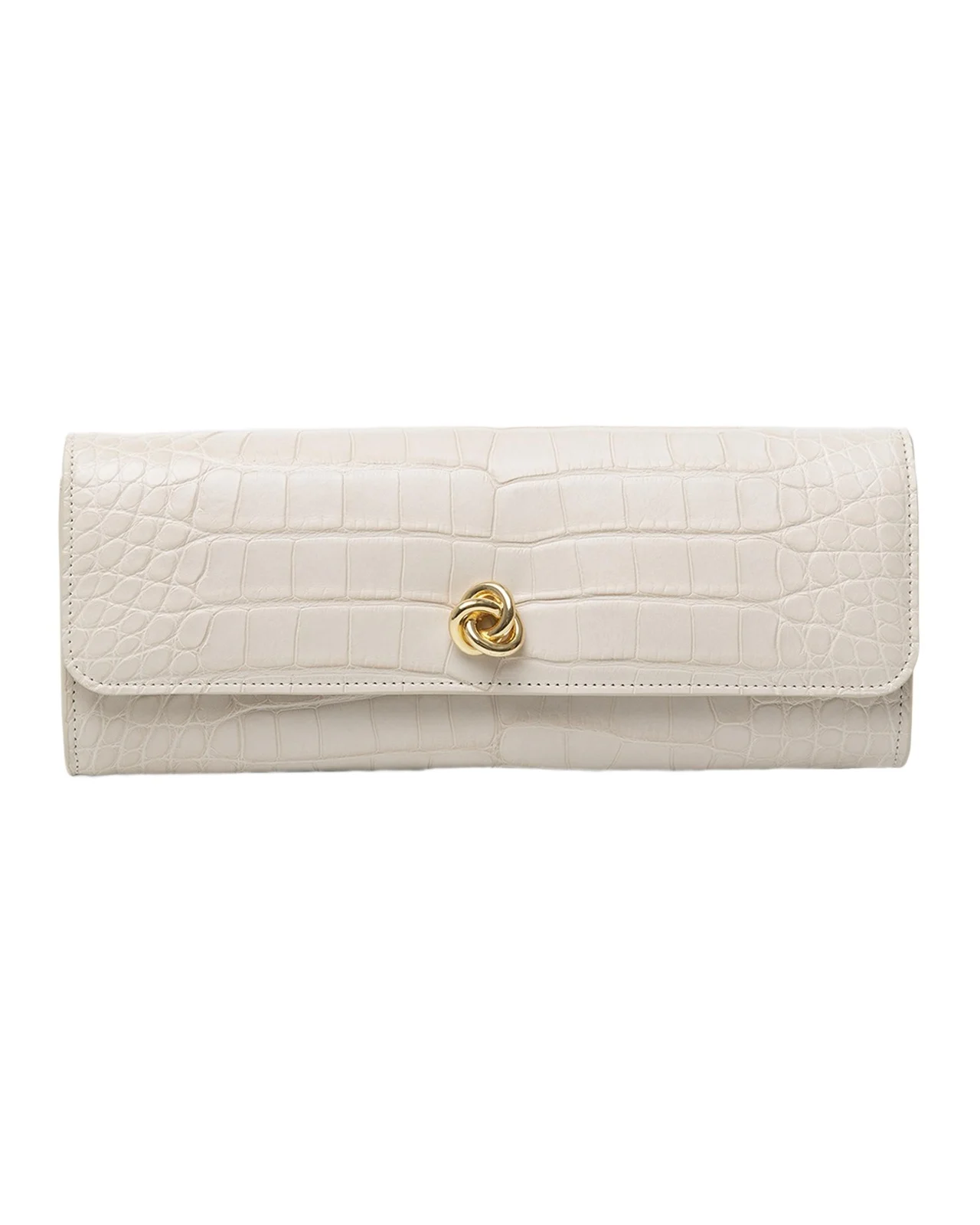 Mini Robbie Alligator Leather Flap Clutch Bag Mini Robbie Alligator Leather Flap Clutch Bag