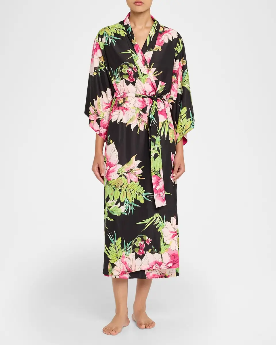 Natori Sonomi Floral-Print Long Robe | Thumbnail 2 Natori Sonomi Floral-Print Long Robe | Thumbnail 2
