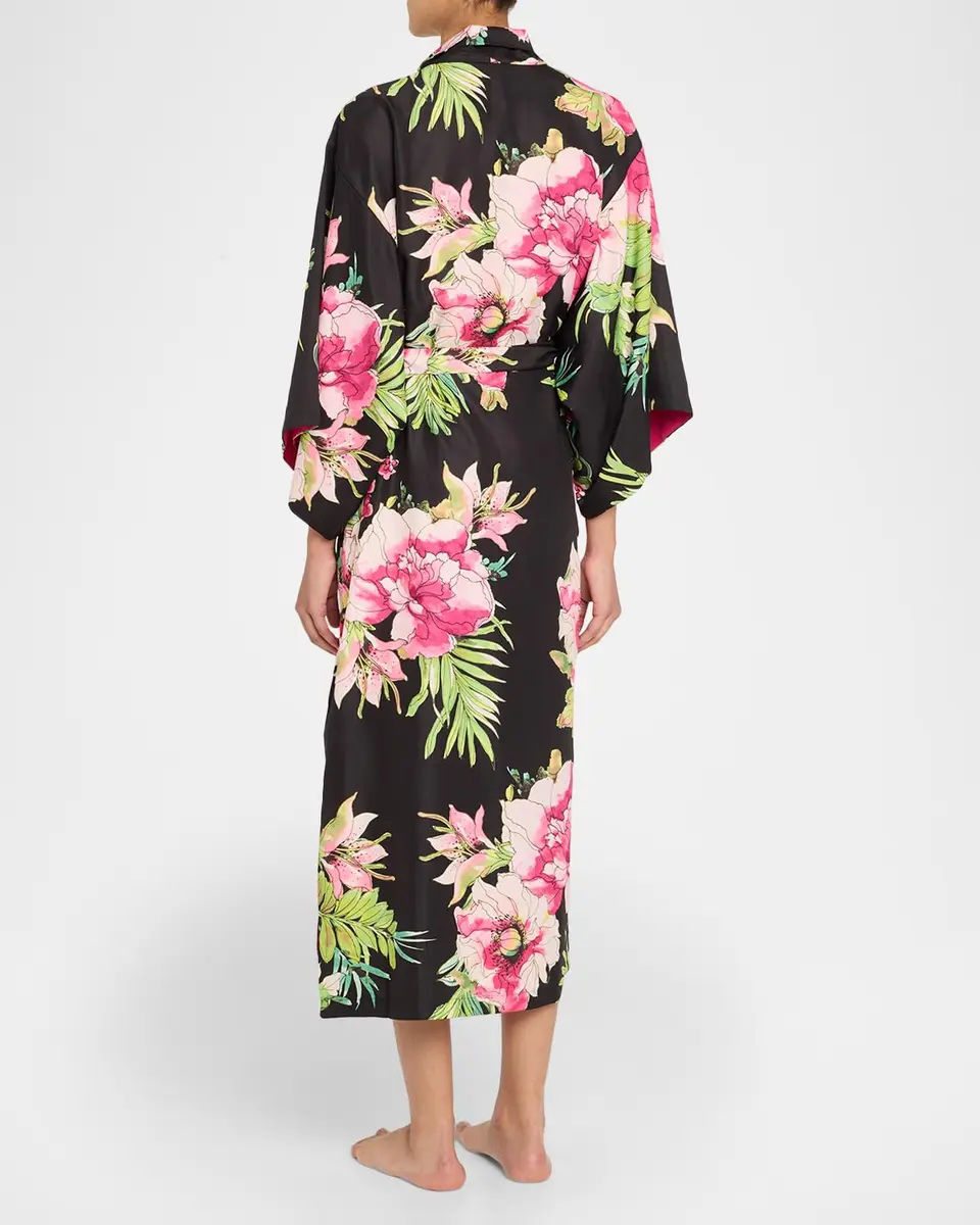 Natori Sonomi Floral-Print Long Robe | Thumbnail 3 Natori Sonomi Floral-Print Long Robe | Thumbnail 3