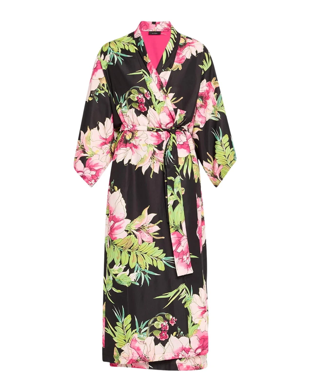 Natori Sonomi Floral-Print Long Robe