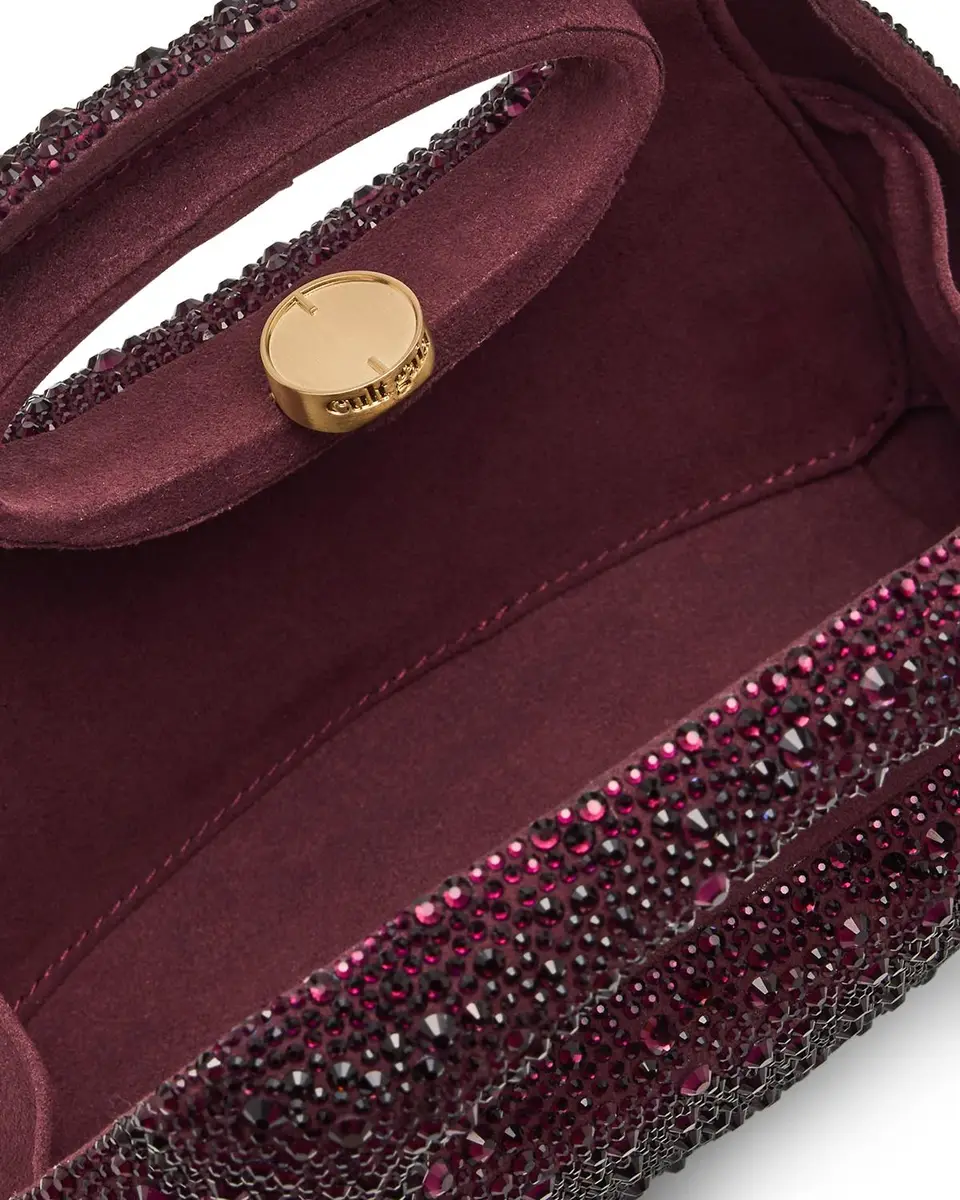 Cult Gaia Mimi Rhinestone Suede Top-Handle Bag | Thumbnail 4 Cult Gaia Mimi Rhinestone Suede Top-Handle Bag | Thumbnail 4
