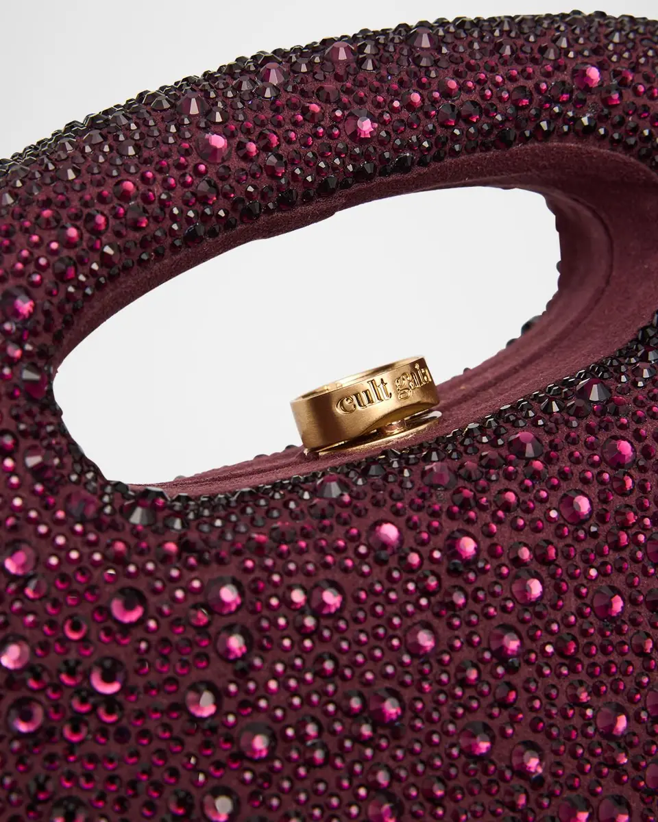 Cult Gaia Mimi Rhinestone Suede Top-Handle Bag | Thumbnail 6 Cult Gaia Mimi Rhinestone Suede Top-Handle Bag | Thumbnail 6