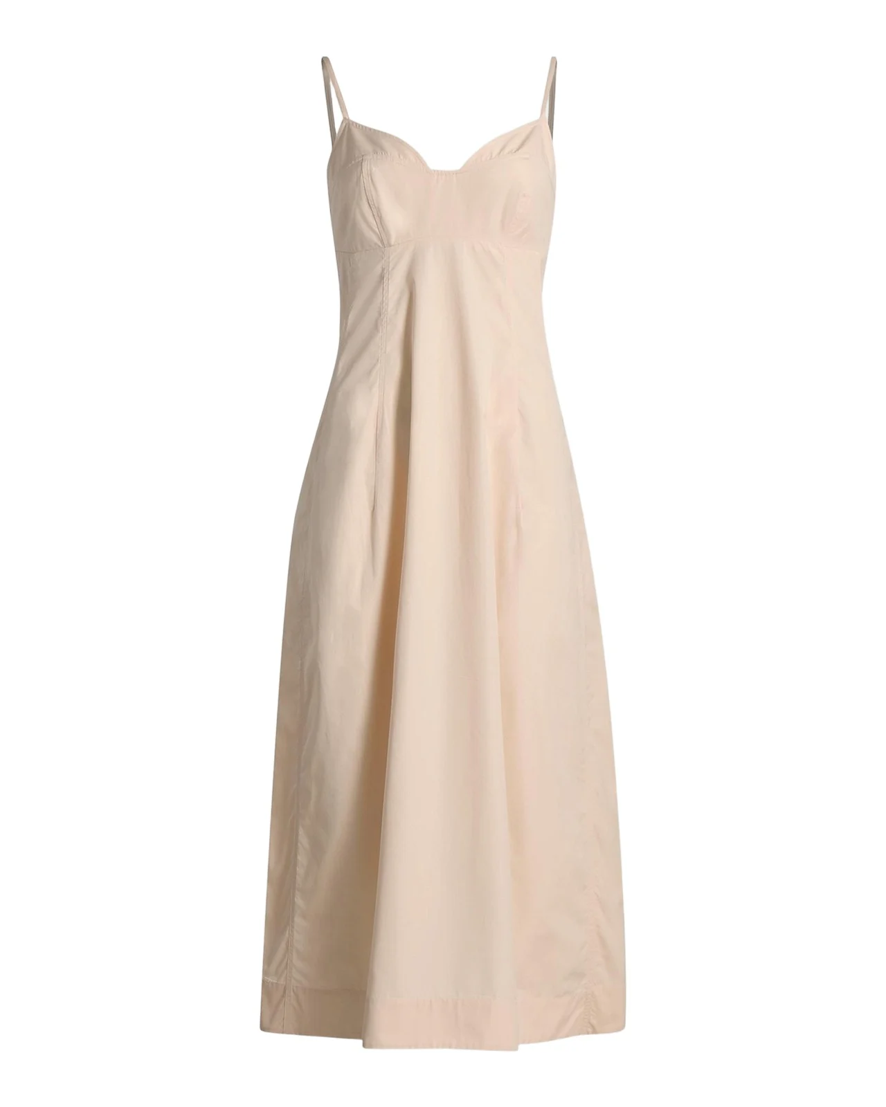 Co Sleeveless Cotton Sateen Bustier Midi Dress