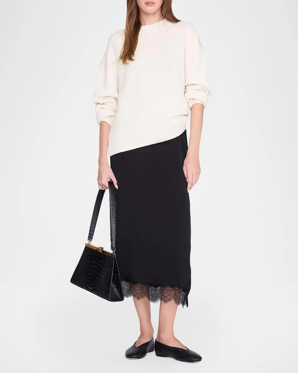 Anine Bing Shelby Silk Lace Midi Skirt | Thumbnail 2 Anine Bing Shelby Silk Lace Midi Skirt | Thumbnail 2