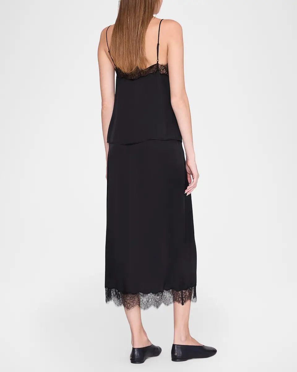 Anine Bing Shelby Silk Lace Midi Skirt | Thumbnail 3 Anine Bing Shelby Silk Lace Midi Skirt | Thumbnail 3
