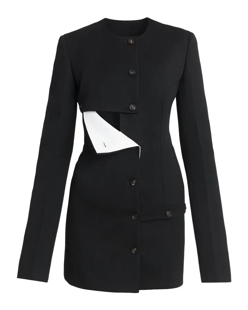 Diagonal Wool Single-Breasted Coat Diagonal Wool Single-Breasted Coat