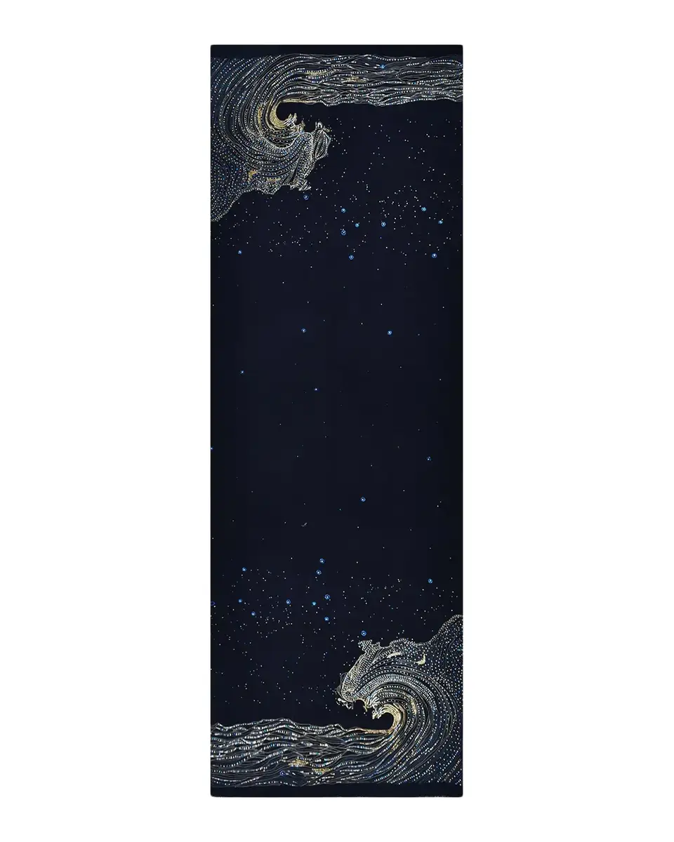 JANAVI INDIA Golden Tide Embellished Merino Wool Scarf | Thumbnail 2