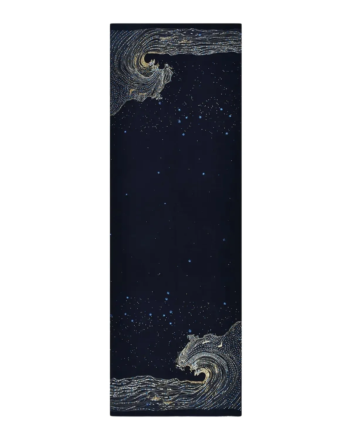 Golden Tide Embellished Merino Wool Scarf