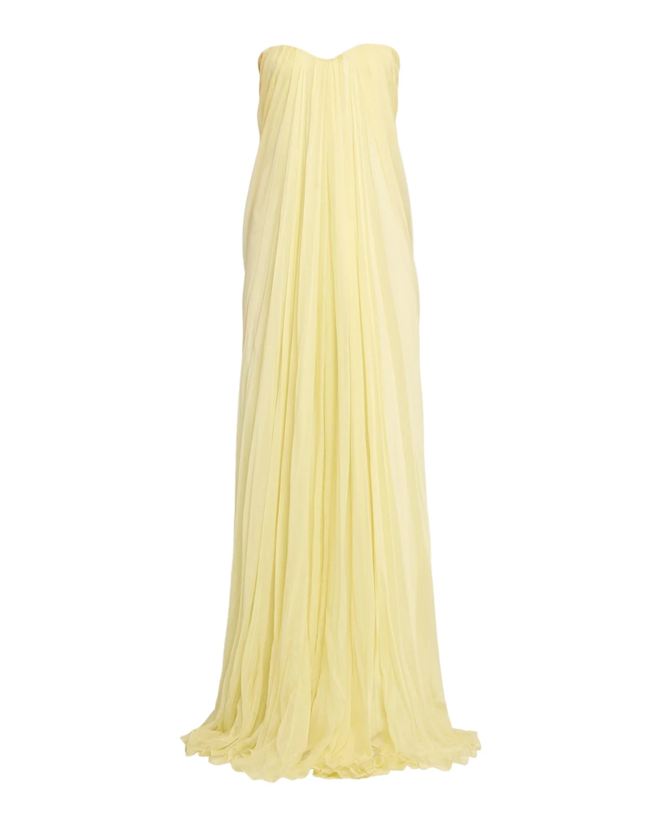 Strapless Draped Chiffon Bustier Maxi Dress Strapless Draped Chiffon Bustier Maxi Dress